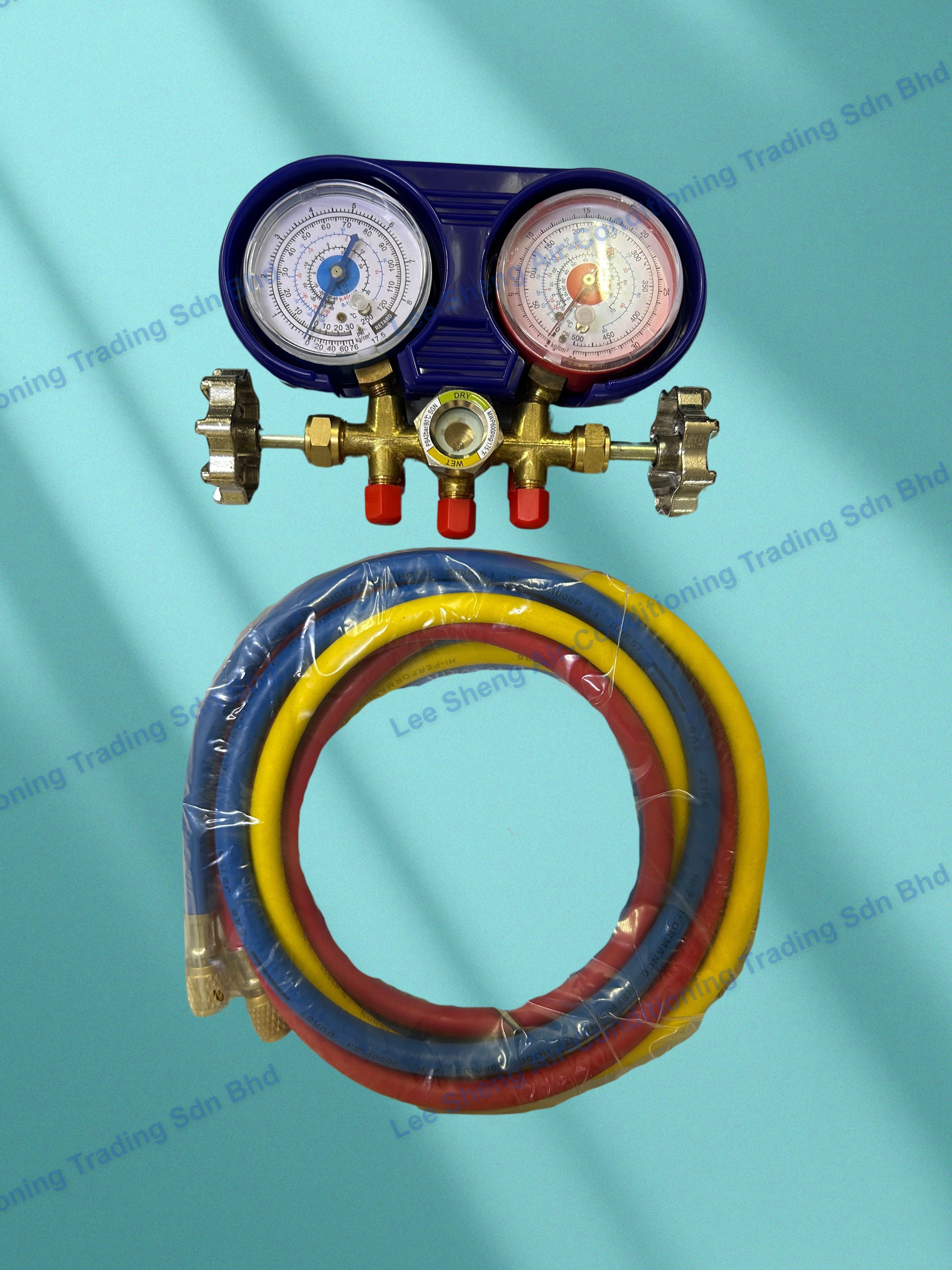 I6-Manifold Gauge Set Dual Brass 1002